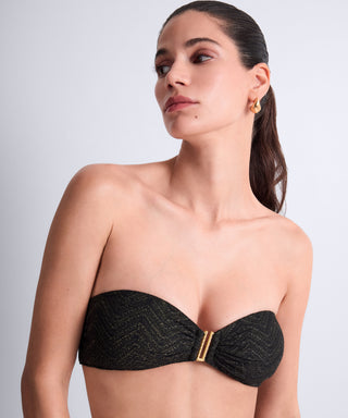 Golden Horizon topattu bandeau-bikinit irrotettavilla olkaimilla