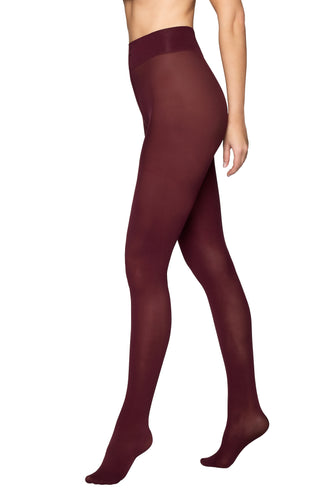 Recycled Opaque 40 den sukkahousut - viininpunainen