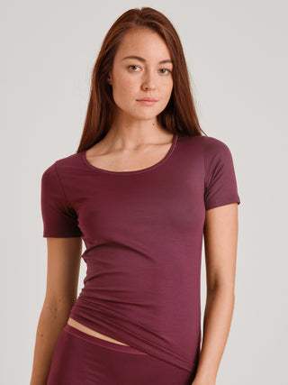 Natural Comfort T-paita puuvillaa, viininpunainen