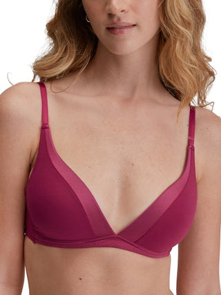 Cate kaaritueton, topattu puuvillabralette, dahlia pink
