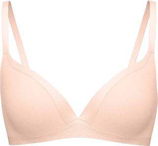 Cate kaaritueton, topattu puuvillabralette, parfait pink