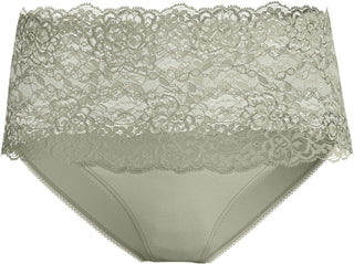 Sensual secrets -alushousut korkealla pitsivyötäröllä, tea green