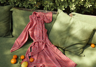 Lounge Stripe kylpytakki, pinkki