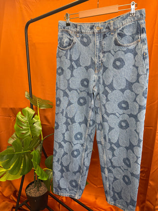 Second Hand: Marimekko Maridenim Barrel Unikko-farkut, koko 28/28