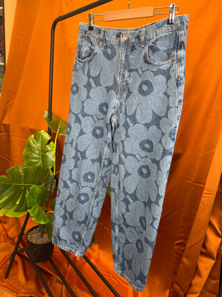 Second Hand: Marimekko Maridenim Barrel Unikko-farkut, koko 28/28