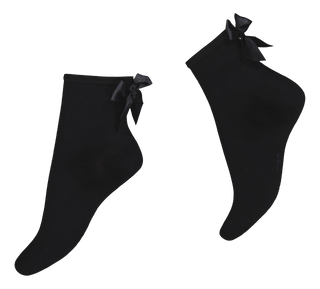 BRIELLE nilkkasukat rusetilla - musta