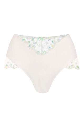 Delightful korkeavyötäröinen alushousu, valkoinen