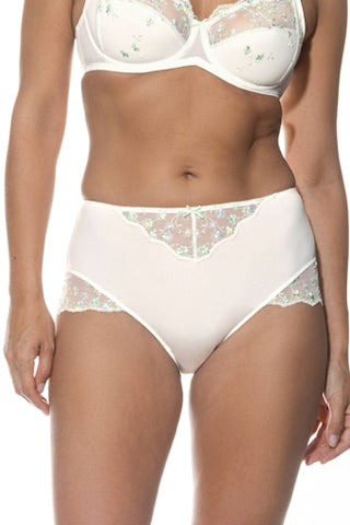 Delightful korkeavyötäröinen alushousu, valkoinen