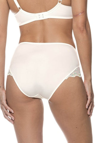 Delightful korkeavyötäröinen alushousu, valkoinen