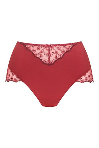 Delightful korkeavyötäröinen alushousu, punainen