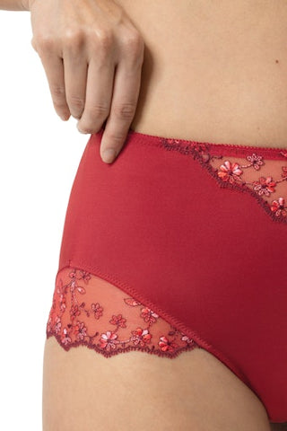 Delightful korkeavyötäröinen alushousu, punainen