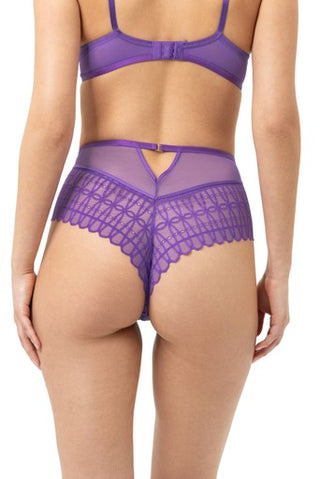 Captivating korkeavyötäröinen cheeky brief, violetti