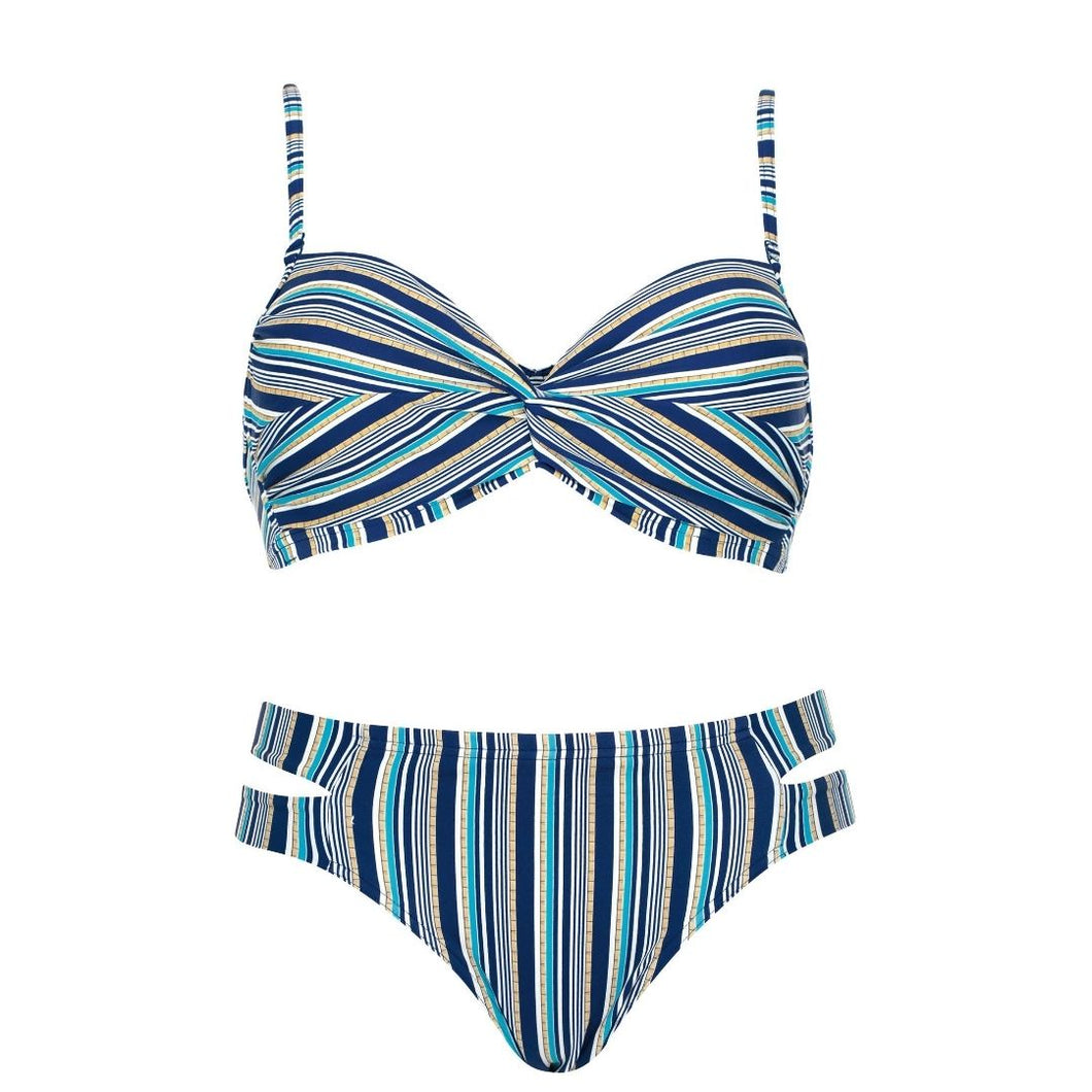 Olympia Beachwear: Raidallinen bikini & cut out -housu
